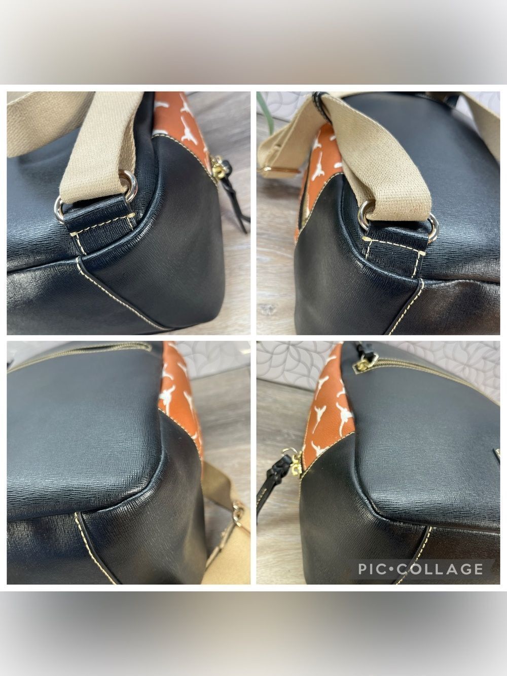 5341 Dooney & Bourke Black orange Texas Longhorns backpack 267585341 - Picture 14 of 14